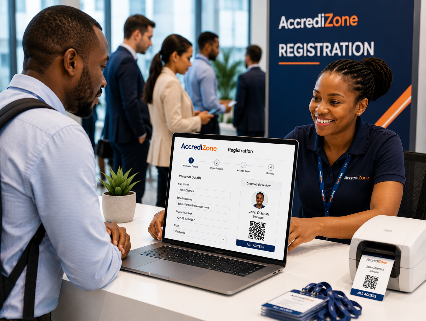 Participant Registration AccrediZone